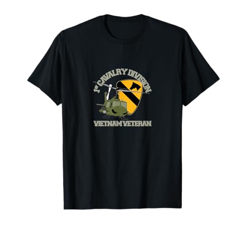 1st Cavalry Division Vietnam Veteran UH1 Gunship Veteran Day T-Shirt