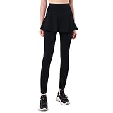 Yogahose Damen Modern Tanzen Grundausbildung Hose Erwachsene Latein Yoga Laufhose Damenhose Weites Bein Hohe Taille Skinny Hosen Elastische High Sporthose Leggins Stretch Sweathose (Black, L)