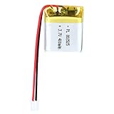 AKZYTUE 3.7V 400mAh 802525 Lipo battery Rechargeable Lithium Polymer ion Battery Pack with PH2.0mm JST Connector