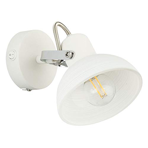 Foco de metal blanco Globo aplique de pared y techo interior