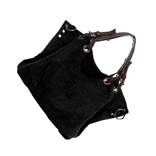 Sac en toile noir femmes grande capacité Healvian pour organiser votre shopping