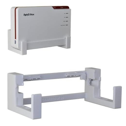 EasyClick passgenauer Wandhalter für AVM Fritz!Box 5690 Pro, auch als Deckenhalterung, sicher einrastend, in jeder Richtung montierbar, inklusive Montagematerial. 7 cm Wandabstand.