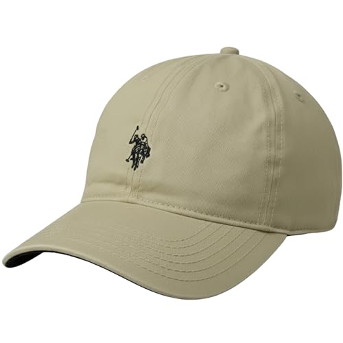 Image of U.S. Polo Assn. Small Pony Logo Baseball Hat, Adjustable Cap Khaki