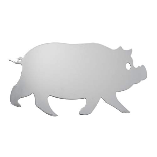 Image of GG Grand General 94071 Large 12 X 6.5 Inches Chrome Pig w /Studs on Back, L /H