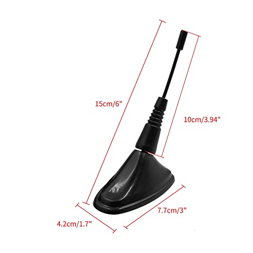 Image of uxcell 2pcs Black Universal Self Adhesive Base Roof Decorative Antenna Aerial Waterproof Replacement for SUV Car