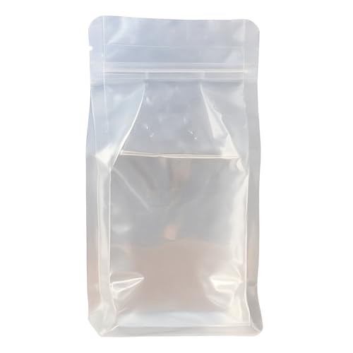 5 Bolsas Zip lock -10x20cm- para congelación de alimentos y organizar nevera, reutilizables, translúcidas, herméticas, bolsa de plástico zip con fondo plano. Sin BPA.