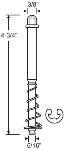 Brixwell 1-129 3/8 in. Bi-Fold Pin Assembly Gray