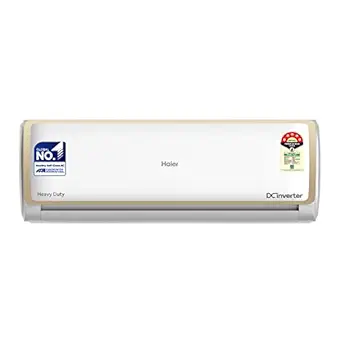 Haier 1.6 Ton 5 Star Inverter Split AC (Copper, Convertible 7 in 1 Cooling Modes, Antibacterial Filter,2023 Model, HSU19E-TXG5BE-INV, White)