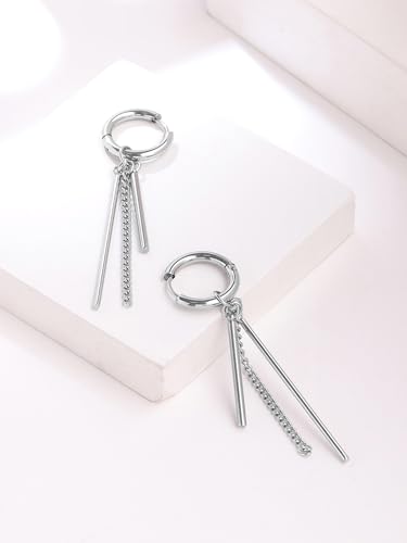 Buy Yellow Chimes Earrings for Men and Boys Stainless Steel Design 4 - Image 3