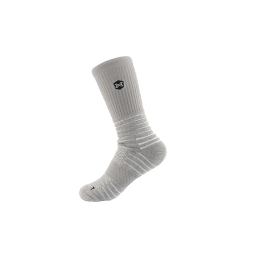 PICSIL Chaussettes de sport, idéales pour la course à pied, fitness, paddle, cyclisme, basket-ball, crosstraining, sport (FR/ES, Numérique, 42, 48, Taille normale, Taille normale, Gris)