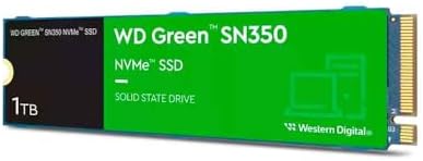 SSD WD Green SN350 1TB NVMe M.2 2280 (Leitura até 2400MB/s e Grav...