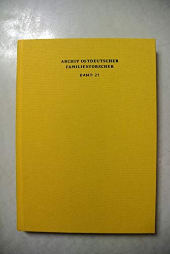 Archiv ostdeutscher Familienforscher Band 21 Peter Bahl Amazon.de
