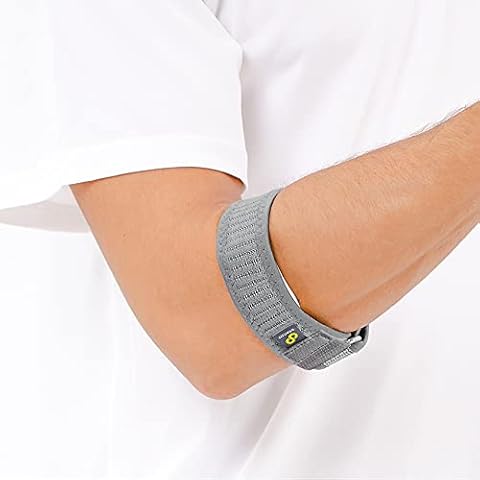 BRACOO EP40 Tennis Elbow Support Strap, Adjustable Brace with EVA Pad - Precise Clasp for Tennis/Golfer’s Elbow Cover