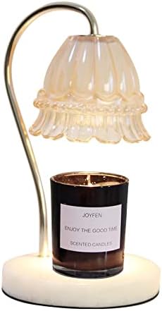 キャンドルウォーマー アロマランプ テーブルランプ 枕元照明 デスクライト 花型 3色 1灯 キャンドルワックスの溶解ランプクリスタルランプシェードテーブルライトアロマセラピーランプホームベッドルーム装飾用USプラグ ウッドベ