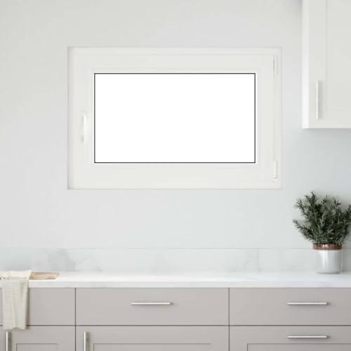 Gecheer Ventana de sótano RISOR 60x80 cm oscilobatiente DIN Derecha,Puerta Balconera Persiana Privacidad,Protección contra la luz y el deslumbramiento