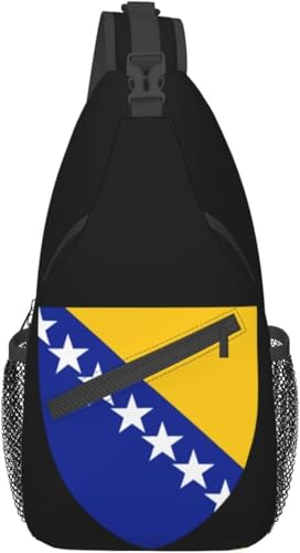 Mochila unisex de tiras cruzadas estilo Bosnia y Herzegovina