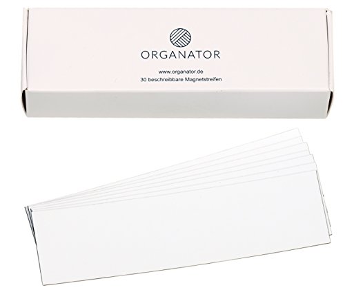 30 strisce magnetiche scrivibili in bianco