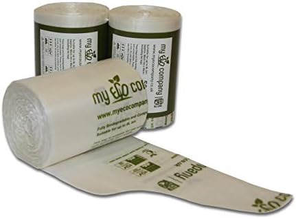 My Eco Company 7L / 8L X 150 Tie Top Compostable Kitchen Food Waste Bin Bags Caddy Liners (7 Litre / 8 Litre)