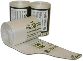 My Eco Company 7L / 8L X 150 Tie Top Compostable Kitchen Food Waste Bin Bags Caddy Liners (7 Litre / 8 Litre)