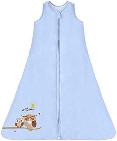 Chilsuessy Baby Sleeping Bag 2.5 tog Toddler sleeping bag 100% Cotton Nursery Bedding Kids Wearable Blanket Sleeping Sack for Infant Boys Girls suitable All Year Round, Forest animals, 130cm/4-6 Years