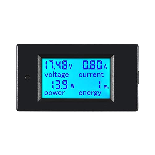 Diitao Dc 6.5-100V 20A Voltage Amperage Power Energy Meter Digital Multimeter Dc Volt Amp Tester Gauge Monitor Blue Backlight Lcd Digital Display #TOP1
