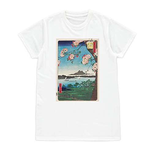 Strand Clothing T-Shirt Japonais Ukiyo-e Art Hiroshige Sakura Femmes Hommes Imprimé Graphique Top (M, T-Shirt Unisexe)