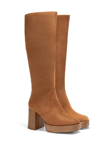 Coutgo Platform Knee High Boots