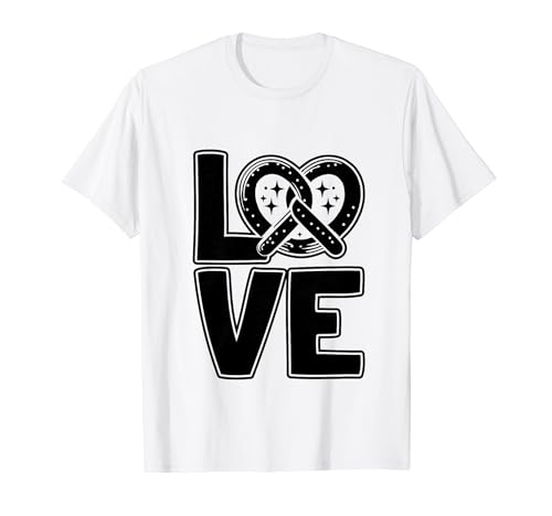 Love Pretzel Pretzels Baker Pastelería Alemana Hornear Camiseta