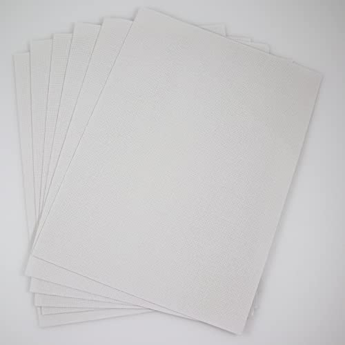 Image of KCS 4 /6 pc of 12 inch x 18 inch 18CT Counted Cotton Aida Cloth Cross Stitch Fabric (6 pc, White)