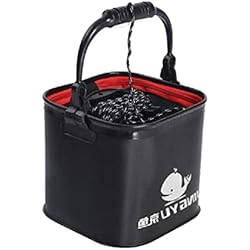 Cubo Cebo Vivo Cubo plegable práctico contenedor de agua plegable cubo de pesca para viajes, camping, senderismo, pesca, jardinería, pesca, cubo plegable, cubo plegable, pesca, cebos vivos contenedor para senderismo