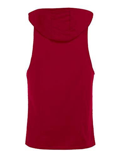 Sleeveless Shirts For Men With Hood Big And Tall Workout Hoodie Gym Vest L #TOP3