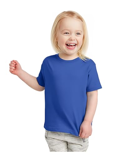Image of Kids Premium Pure Cotton biowash t-Shirt | Super Soft Anti-Pilling & Breathable Kids Wear Round Neck Half Sleeves Multi-Color Soft Summer Tees for Girls Pack of 1