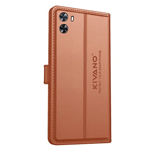 Image of Compatible with Oppo A57 4G (2022) / Oppo A77S / Oppo A77 Flip Cover | Leather Finish | Inside Pockets & Inbuilt Stand | Shockproof Wallet Style Magnetic Closure Back Cover Case