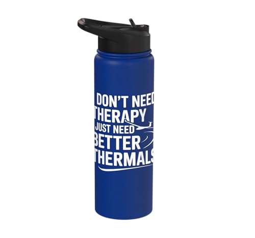 Funny Sailplane Pilot Soaring Club Thermals Glider Stainless Steel Insulated Water Bottle
