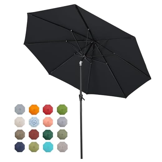 Best outdoor umbrella pole and stand Tempera 9ft Patio Market Umbrella
