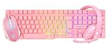 COMBO GAMER ROSA (TECLADO+MOUSE+FONE) EG53 - EVOLUT