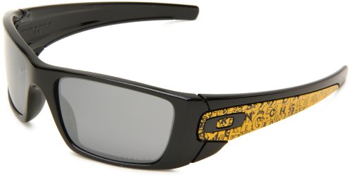 Oakley Men's OO9096 Fuel Cell Rectangular Sunglasses, Polished Black Frame/Black Lens, 60 mm