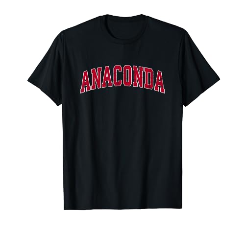 Anaconda Montana MT Vintage Sport Design Rouge T-Shirt