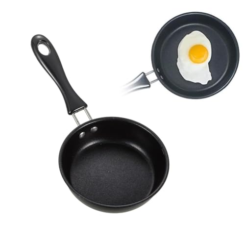 Image of Nonstick Frying Pan 4.7 Inch (12cm) Round Egg Pan One Egg Fry Pan Egg Pancake Maker Omelet Mini Dishwasher Safe Cookware Small Egg Skillet, PFOA Free, Portable Pan for Stove Gas Induction Hob