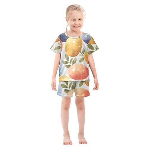 Summer Pajama Set Watercolor Easter Eggs Pattern, Short Sleeve Sleepwear Nightwear3