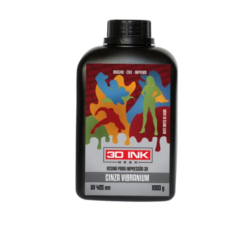 Resina Impressora 3D Ink Geek Heroes Cinza – 1kg