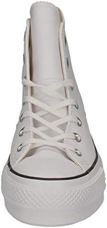 Converse Women's Chuck Taylor All Star Lift Clean HIGH TOP Sneaker, White/Black/White, 9 M US | Image 2