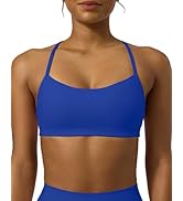 PAVOI ACTIVE Yoga Racerback Bras for Women - Buttery Soft Low Support Scoop Neck Y-Back Thin Stra...