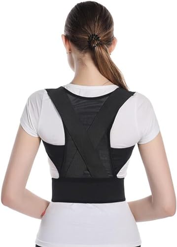 Correcteur de posture réglable pour le bureau et la maison habitant noir