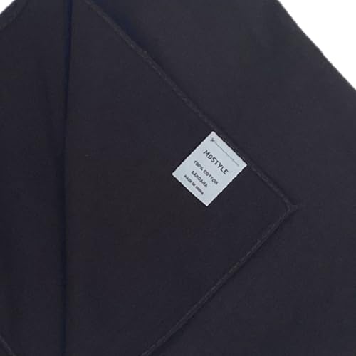 Image of MDSTYLE 100% Cotton Solid Color Bandana for Men & Women 22 inch x 22 inch Handkerchief Headband Scarf