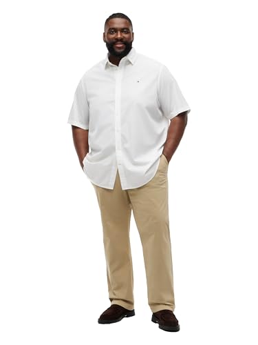 Image of Tommy Hilfiger Men's Short Sleeve Poplin Shirts in Regular Fit, Men's Button Down Shirts
