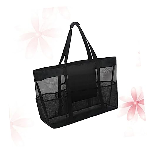 Ciieeo Portable Beach Mesh Bag Tote Bag for Women Carrying Handles for Travel and Beach Toys2