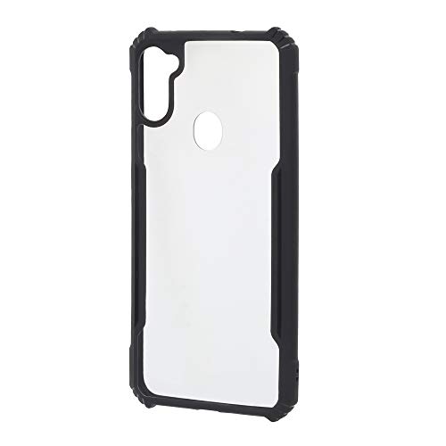 Image of LIRAMARK Transparent Clear Shock Proof Back Cover Case Designed for Samsung Galaxy A11 / Galaxy M11 (Black)