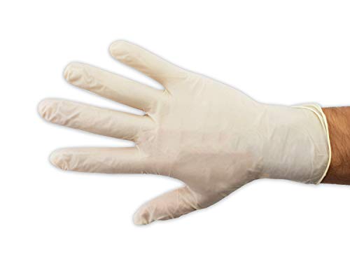 Preisvergleich Produktbild PAPSTAR 12230 Handschuhe Latex L, Inhalt 100 Stück, weiß