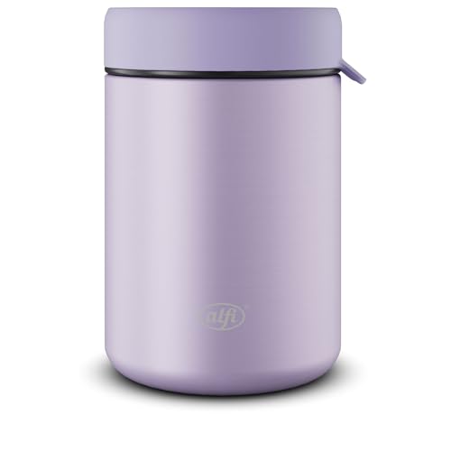 alfi ISO FOOD MUG 350 ml, morado pastel, recipiente térmico de acero inoxidable para alimentos, recipiente aislante para sopas, ensaladas, cereales para llevar, mantiene el calor durante 5 horas, frío